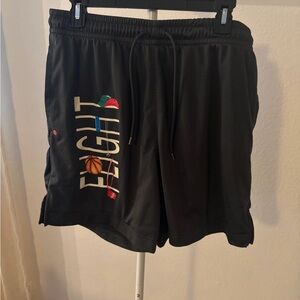 Jordan Black Athletic Shorts with Colorful Graphic